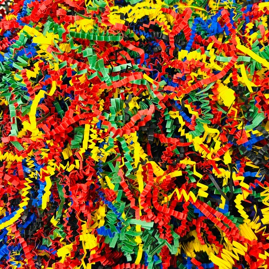 Tree Buddees; Superhero Party Crinkle Paper Shred 1 lb Hero Birthday Easter Grass Basket Filler – Colorful Paper Filler for Gift Baskets, Party Favor Boxes, Candy Tables & Superhero Party Decorations; Category:Gift Basket Packaging; Image:1